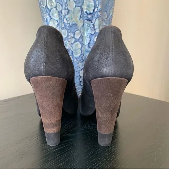 Authentic ICONIC Chanel Chunky Heel Shoes Block Heel Color Block 38.5 - Picture 7 of 11